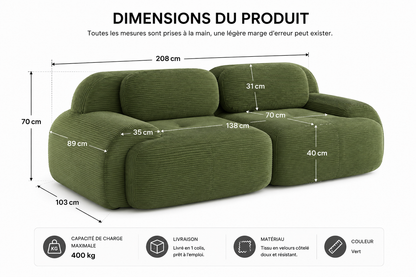 NOCTARA™ — Canapé Côtelé Signature